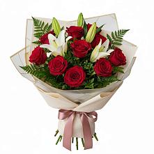 Букет цветов из:  Лилии и Розы в Растуново