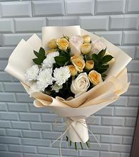 Букет цветов из:  Розы и Хризантемы #REPLACE_PRED# Растуново