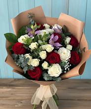 Букет цветов из:  Розы и Альстромерии #REPLACE_PRED# Растуново