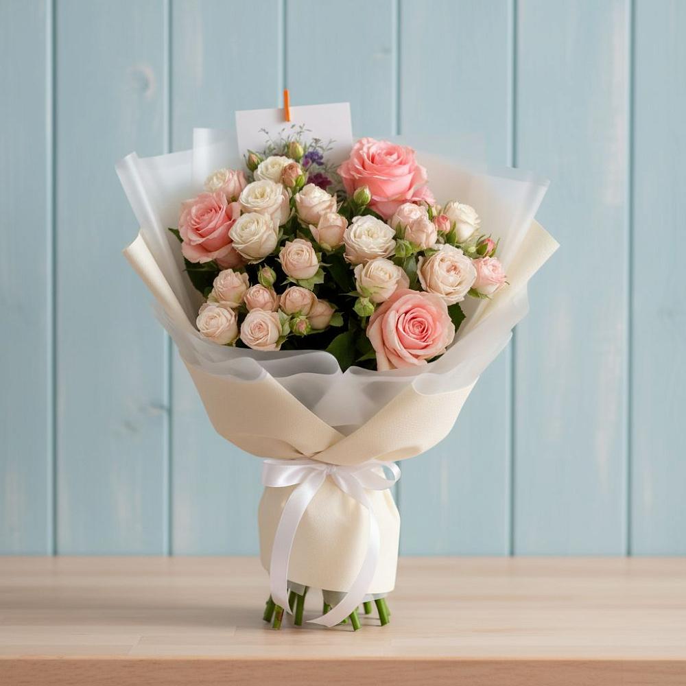 Букет цветов из: Розы в Растуново