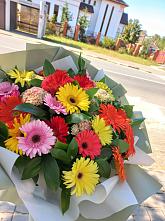 Букет цветов из:  Герберы #REPLACE_PRED# Растуново