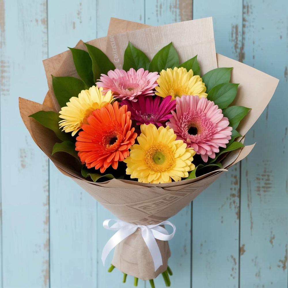 Букет цветов из: Герберы в Растуново