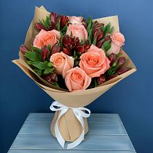 Букет цветов из:  Розы и Альстромерии в Растуново
