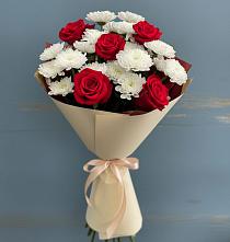 Букет цветов из:  Розы и Хризантемы в Растуново
