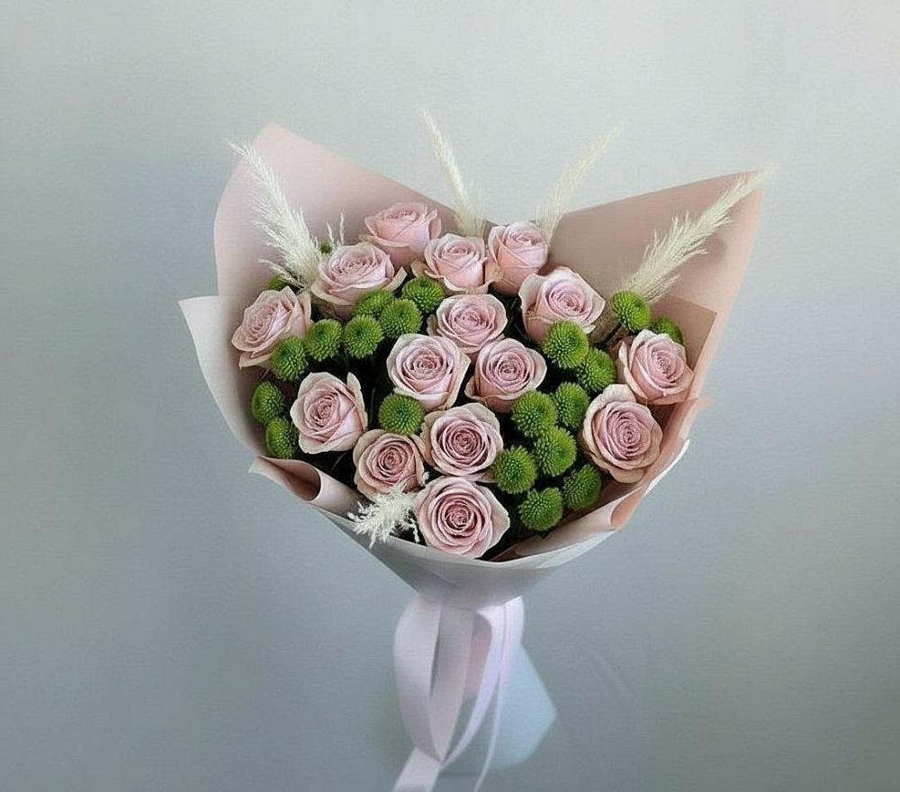 Букет цветов из: Розы и Хризантемы в Растуново