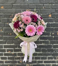 Букет цветов из:  Герберы и Хризантемы #REPLACE_PRED# Растуново