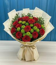 Букет цветов из:  Розы и Хризантемы в Растуново