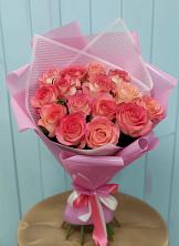 Букет 15 Розовых роз Равель в Растуново