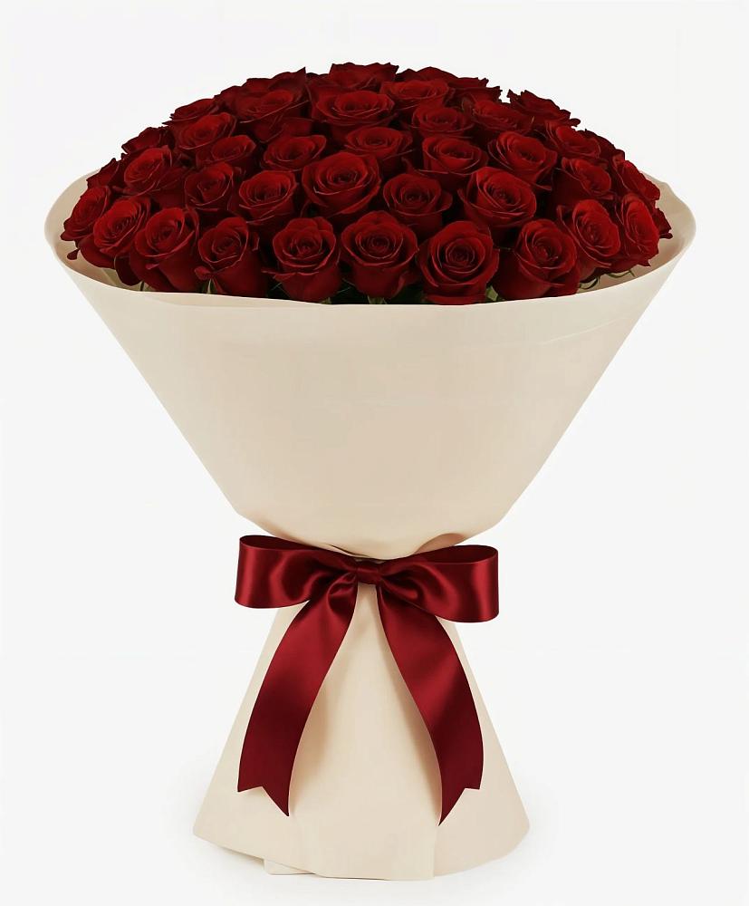 Букет 101 Бордовая роза Блэк Бакарра в Растуново