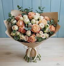 Букет цветов из:  Альстромерии и Розы #REPLACE_PRED# Растуново