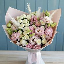 Букет цветов из:  Альстромерии и Розы #REPLACE_PRED# Растуново